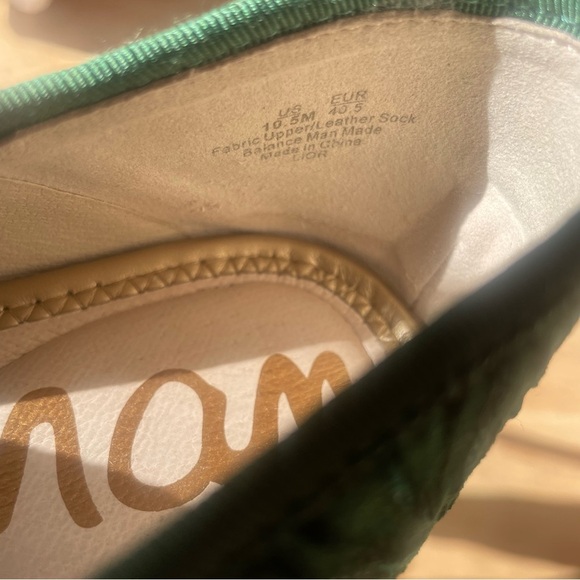 |Sam Elderman| Emerald Green Velvet Leather Loafers Woman’s Size 10.5 - Picture 7 of 8